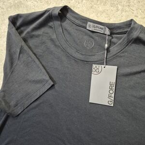 G/Fore Shirt Mens Large Black Merino Wool Tech Performance Crewneck Base Layer